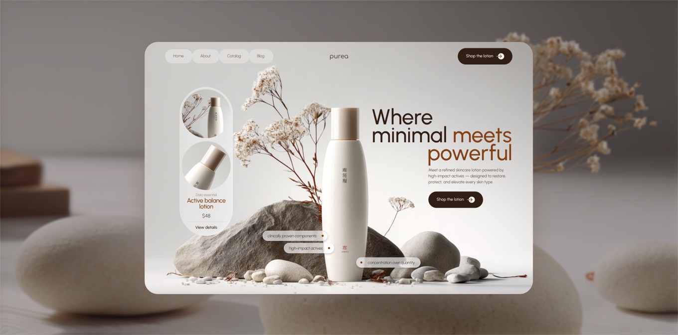 Purea e-commerce website preview